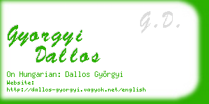gyorgyi dallos business card